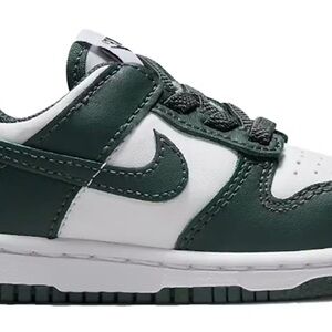 NWB Nike Green and White Dunk Sneakers